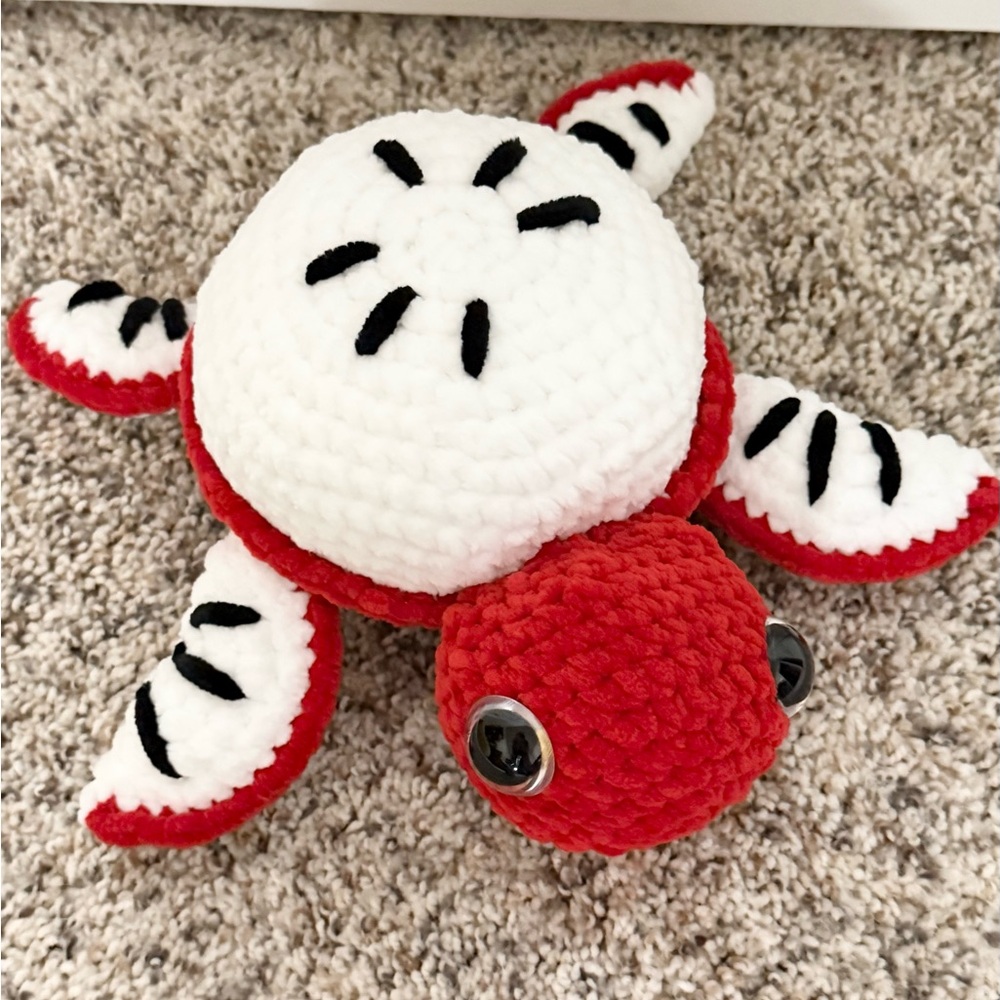 Handmade Crochet Fruit Turtle, Amigurumi turtle, Stuffed turtle,  Apple Turtle